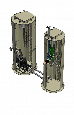 КНС двухкорпусная 1/Канализационные насосные станции (КНС)